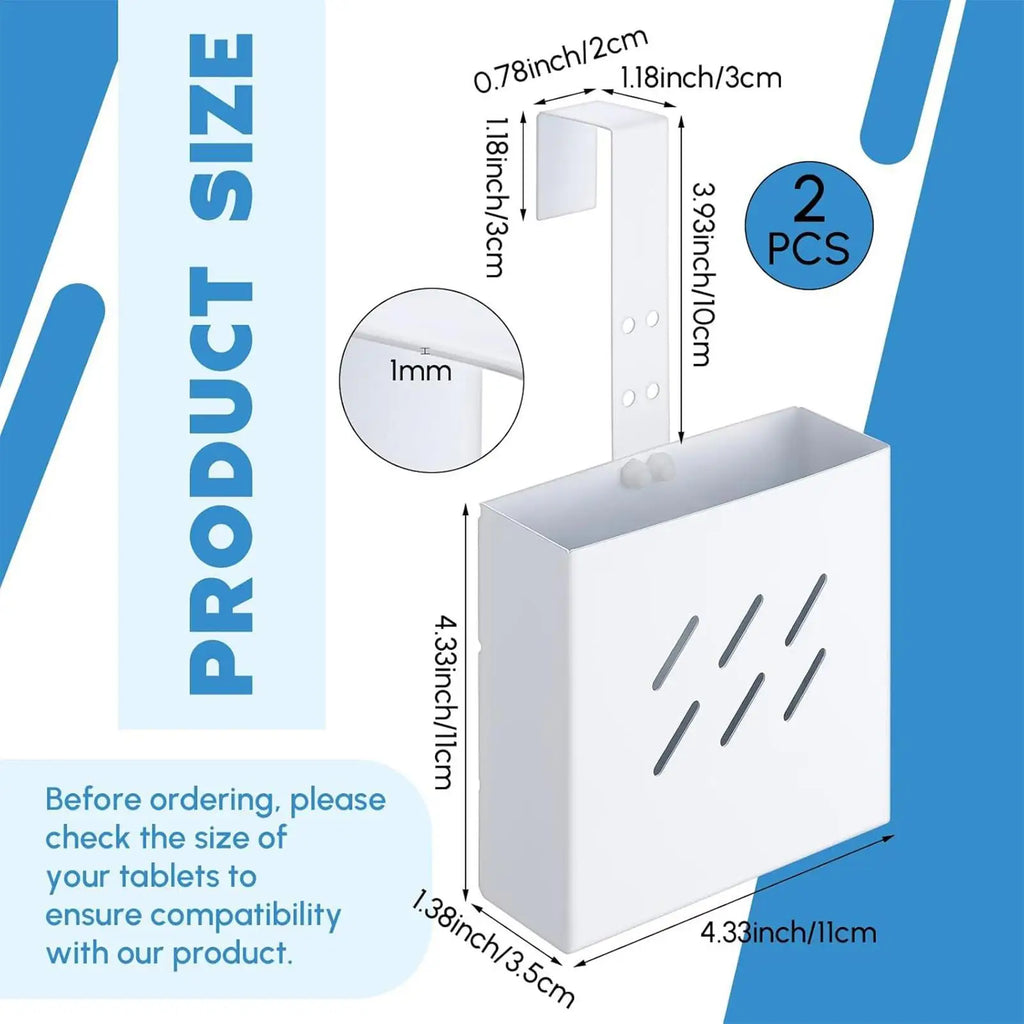 Stainless Steel Toilet Tank Cleaning Tablet Holder Adjustable Hanging