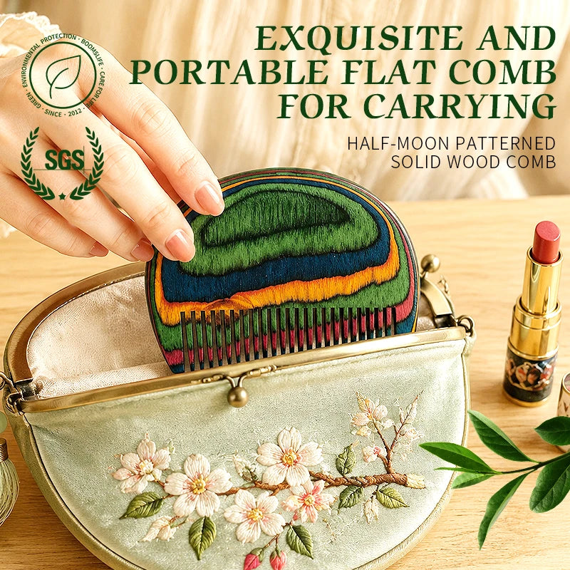 Custom Travel Small Bamboo Wooden Comb For Women Styling Hair Portable Pocket Wood Hair Brush For Hair Care Tool Girl Gift Zpaxo