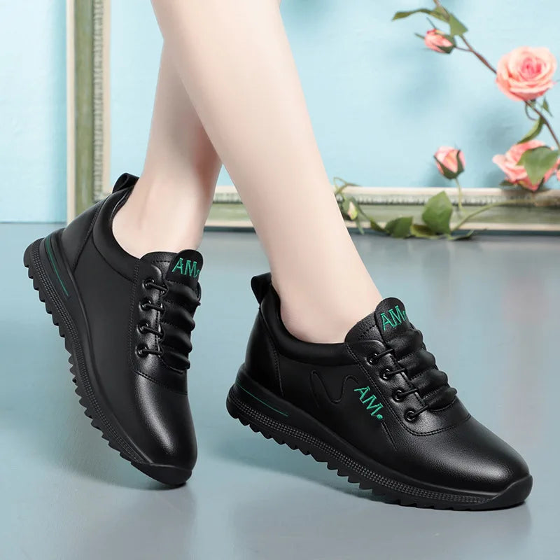 White Shoes Women Sneakers 2023 Breathable Women's Sports Outdoor Zpaxo HY2381 black 36 China Mainland