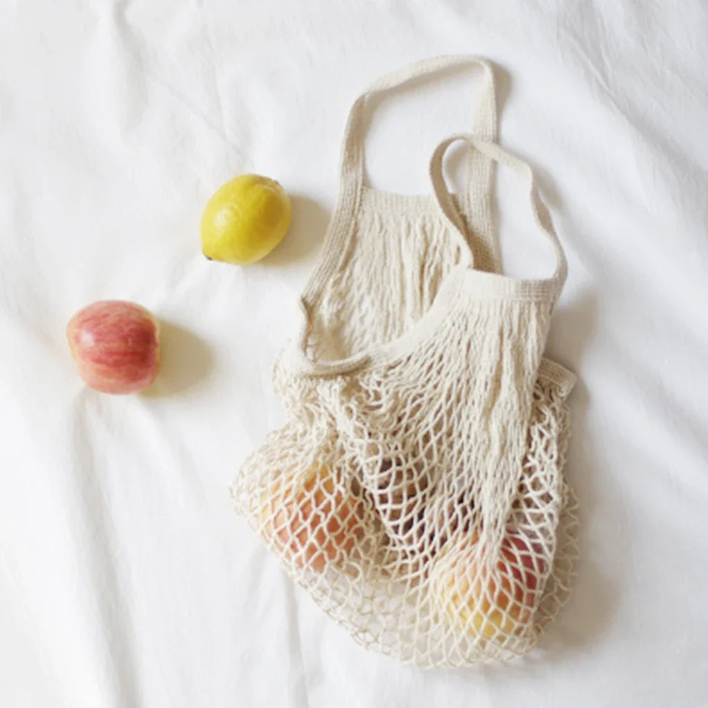 1 Cotton String Shopping Tote Bags Reusable Washable Mesh Grocery