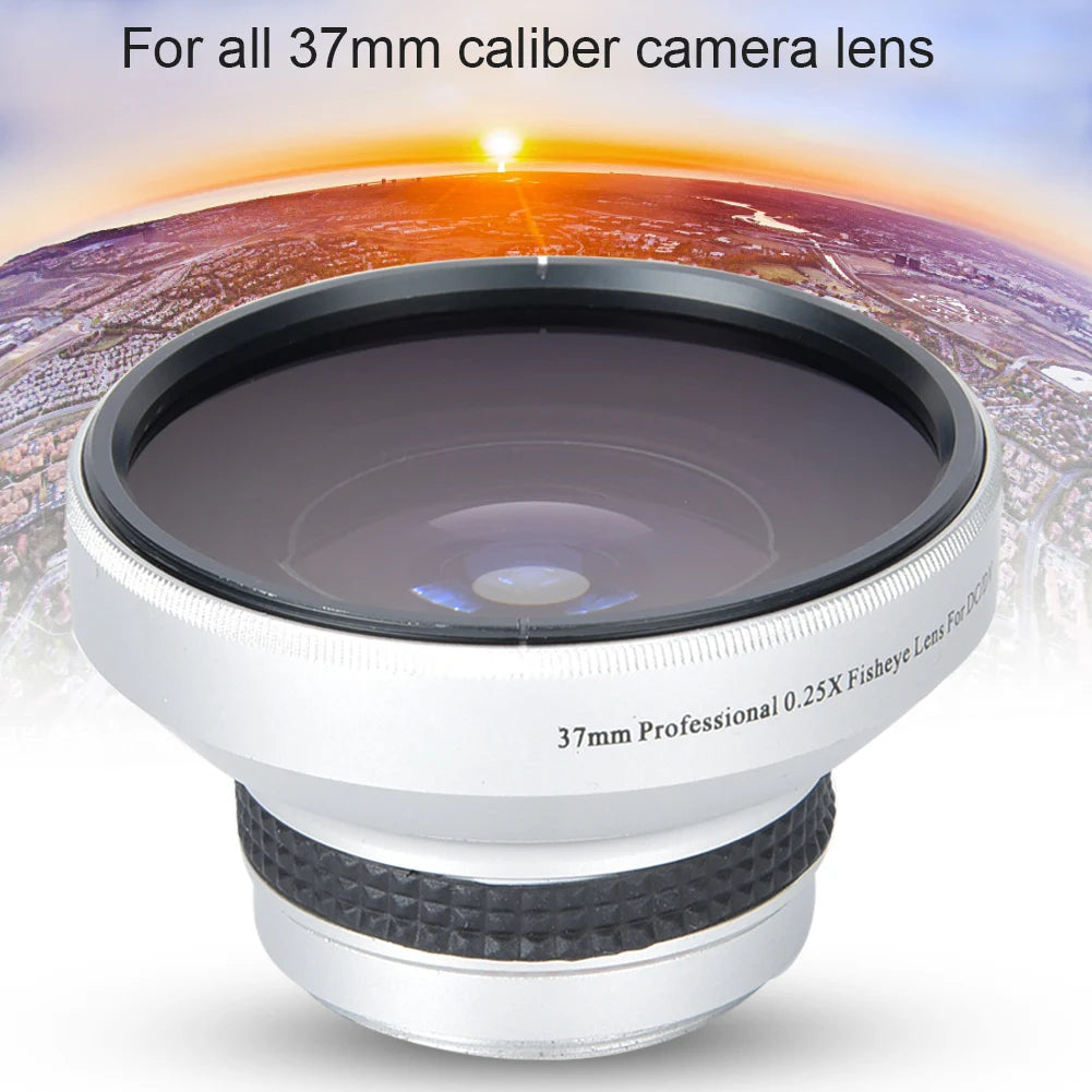 Fisheye Lens Lightweight Portable Silver Strong Applicability 0 25X