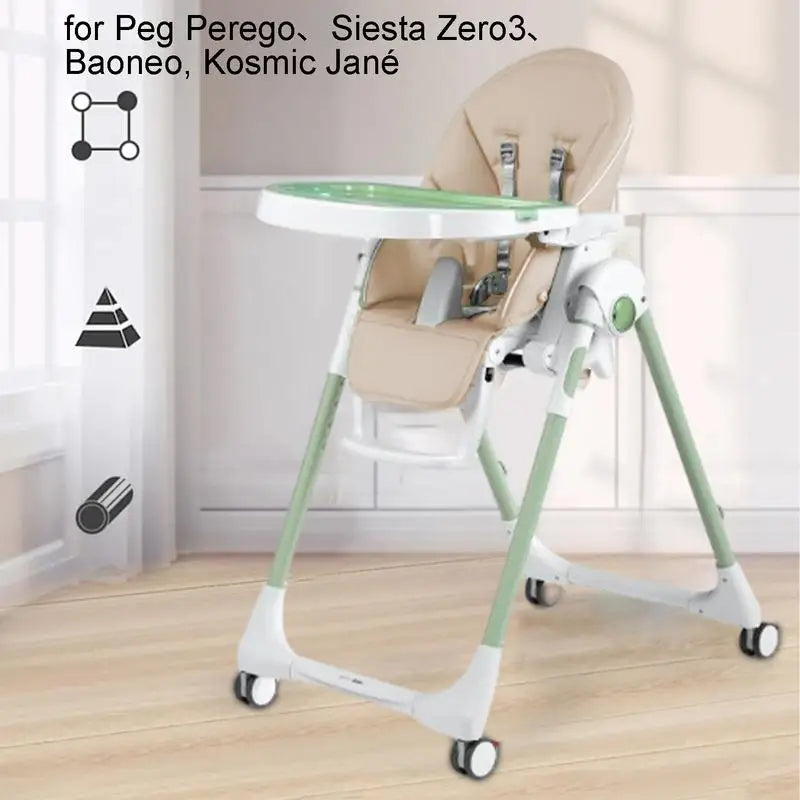Portable Dining Chair Cover Baby PU Leather Dining Chair Pad for PegPerego Siesta Zero3 Baoneo Kosmic Jane Zpaxo
