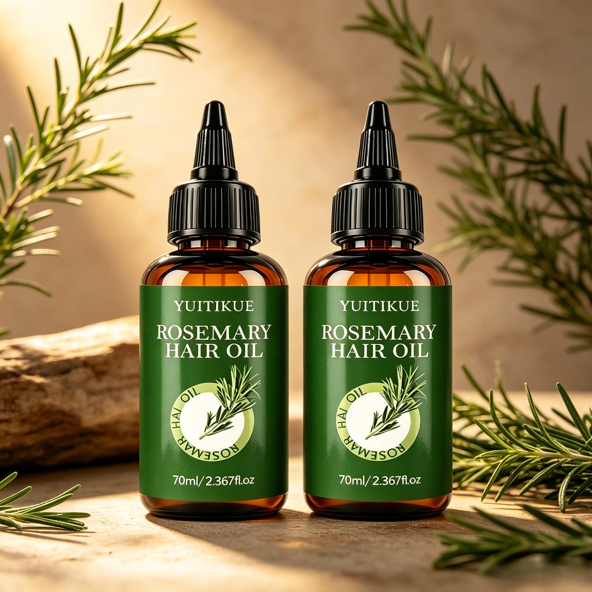 YUITIKUE Rosemary Hair Oil – Nourish Scalp & Reduce Breakage Rosemary Hair Oil Zpaxo 2pc