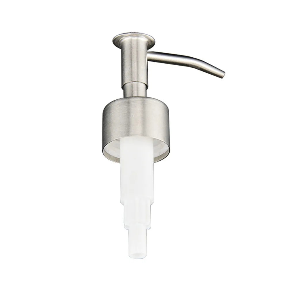 Fashion Stainless Steel Soap Pump Head Reusable Replaceable Shampoo Zpaxo C