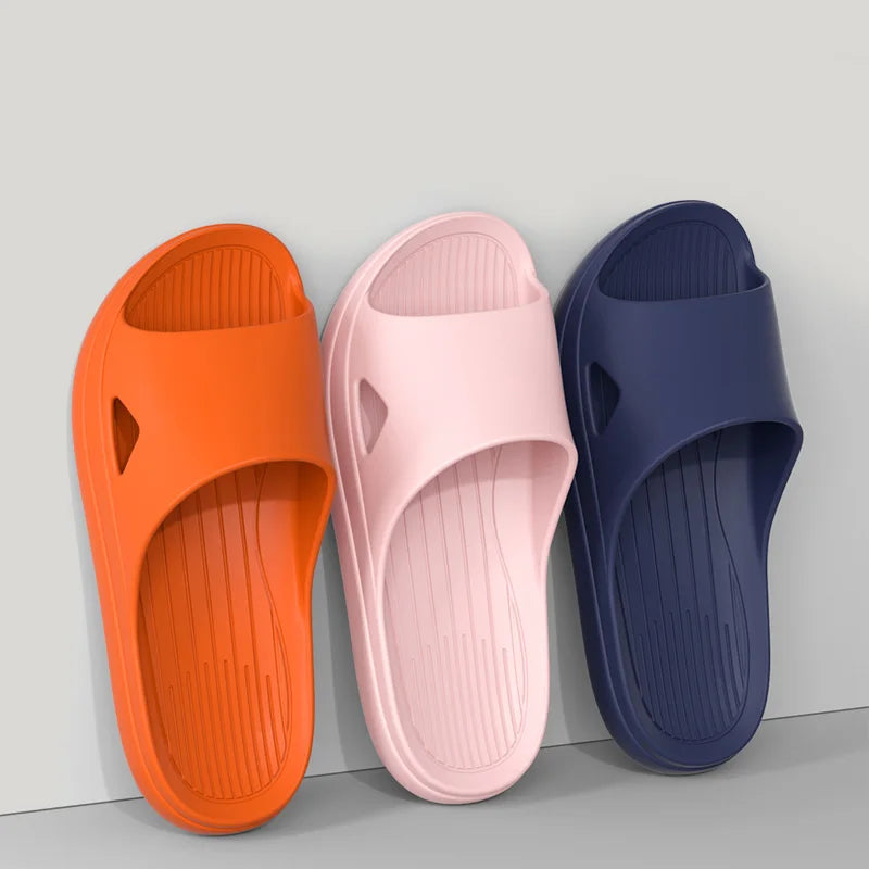 Soft Home Slippers Couple Summer Indoor Skid Proof Bathroom Sandals
