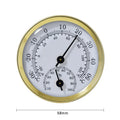 58mm Mini 2 in 1 Thermometer Hygrometer Auto Senser Wall Mounted Mechanical Analog Temperature Gauge Humidity Meter homeuse tool Zpaxo gold