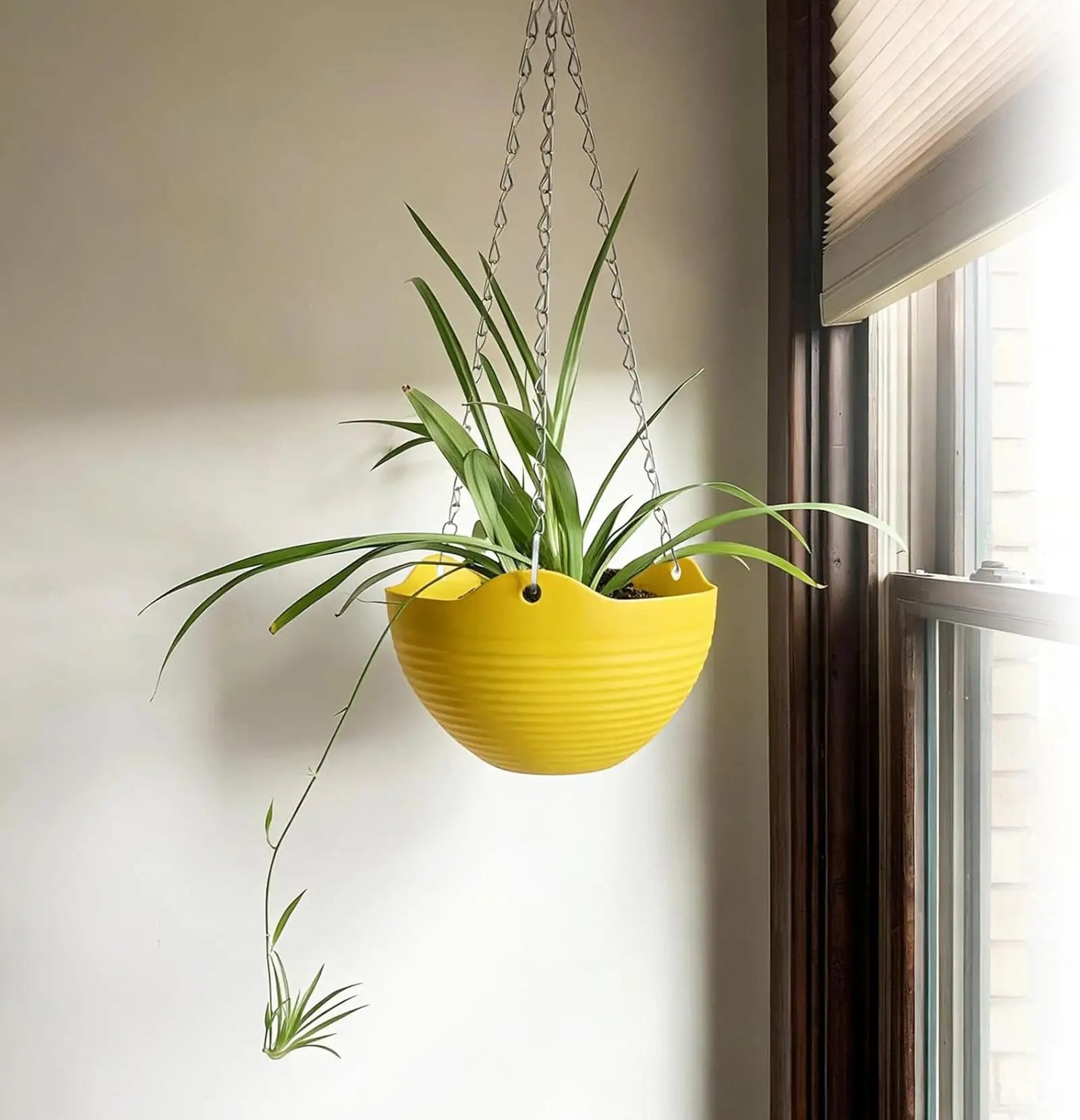 Hangable Flower Pot Decorative Resin 2 Indoor Outdoor Garden Patio