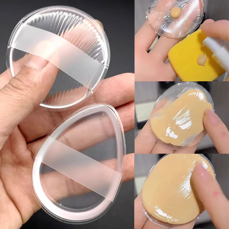 Soft Silicone Gel Powder Puff Sponge Cosmetic Face Foundation BB