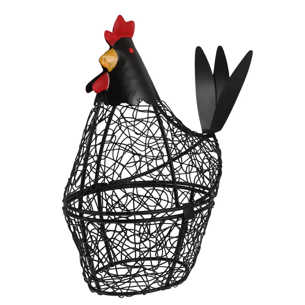 Creative Hen Shape Egg Storage Basket Decorative Metal Wire Kitchen