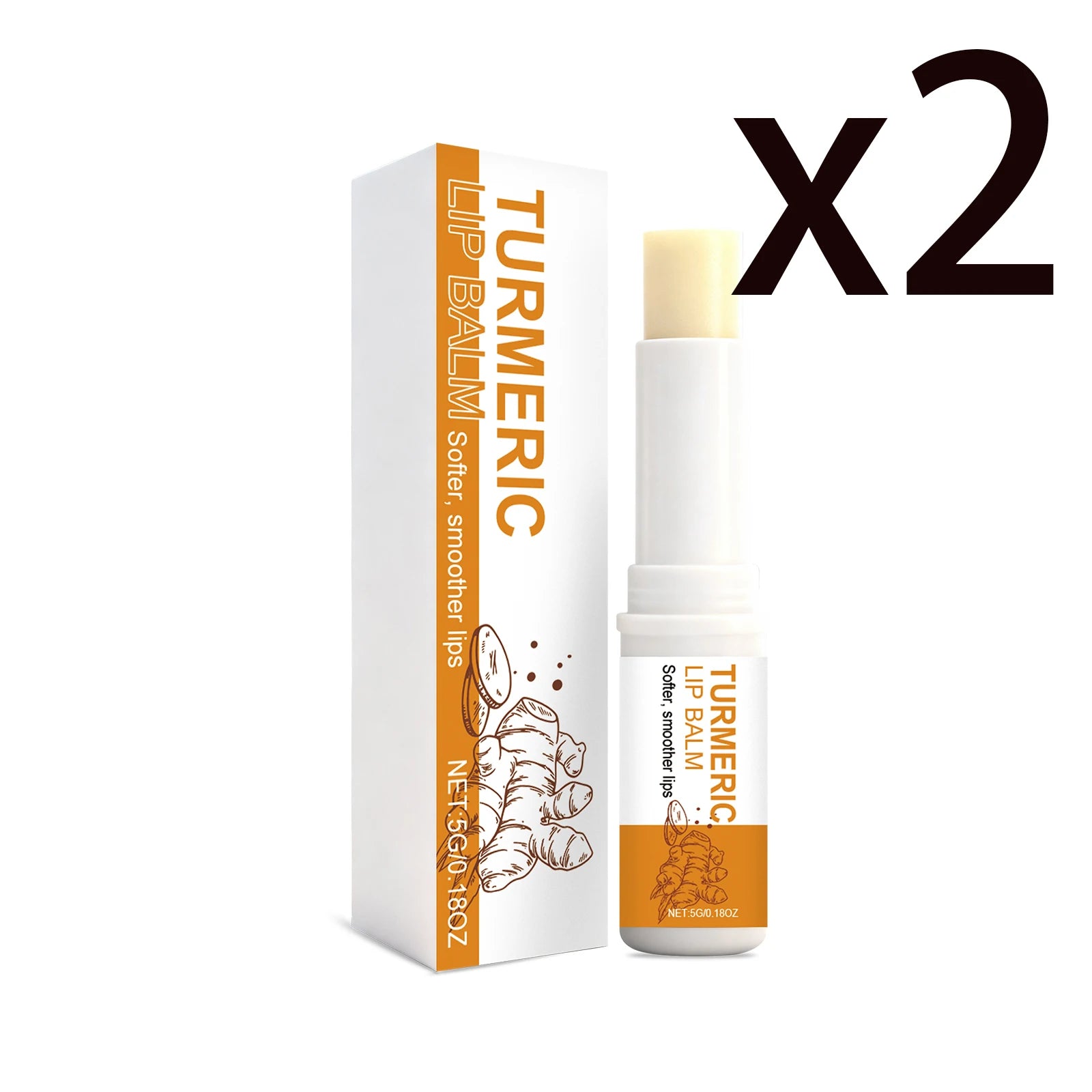 Turmeric Moisturizing Lip Balm – Brighten, Repair & Hydrate Lip Balm Zpaxo 2x5g