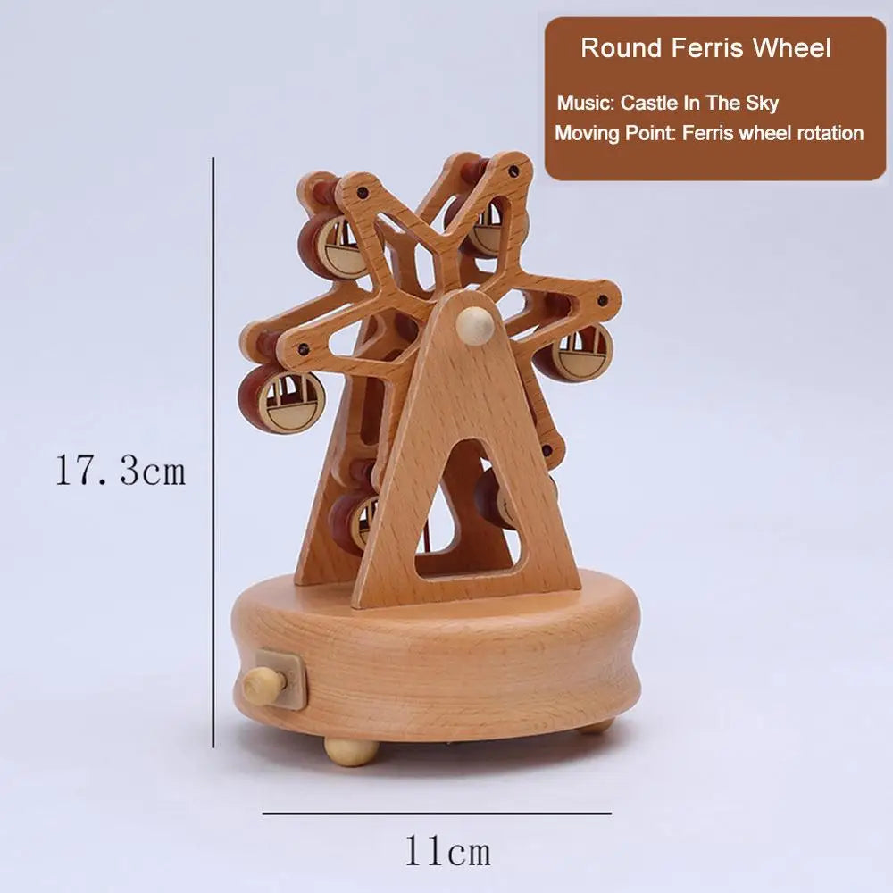 Wind Up Musical Box Wooden Music Box Wood Crafts Retro Birthday Gift Vintage Home Decoration Creative Valentine's Day Gift Zpaxo 03 China Mainland