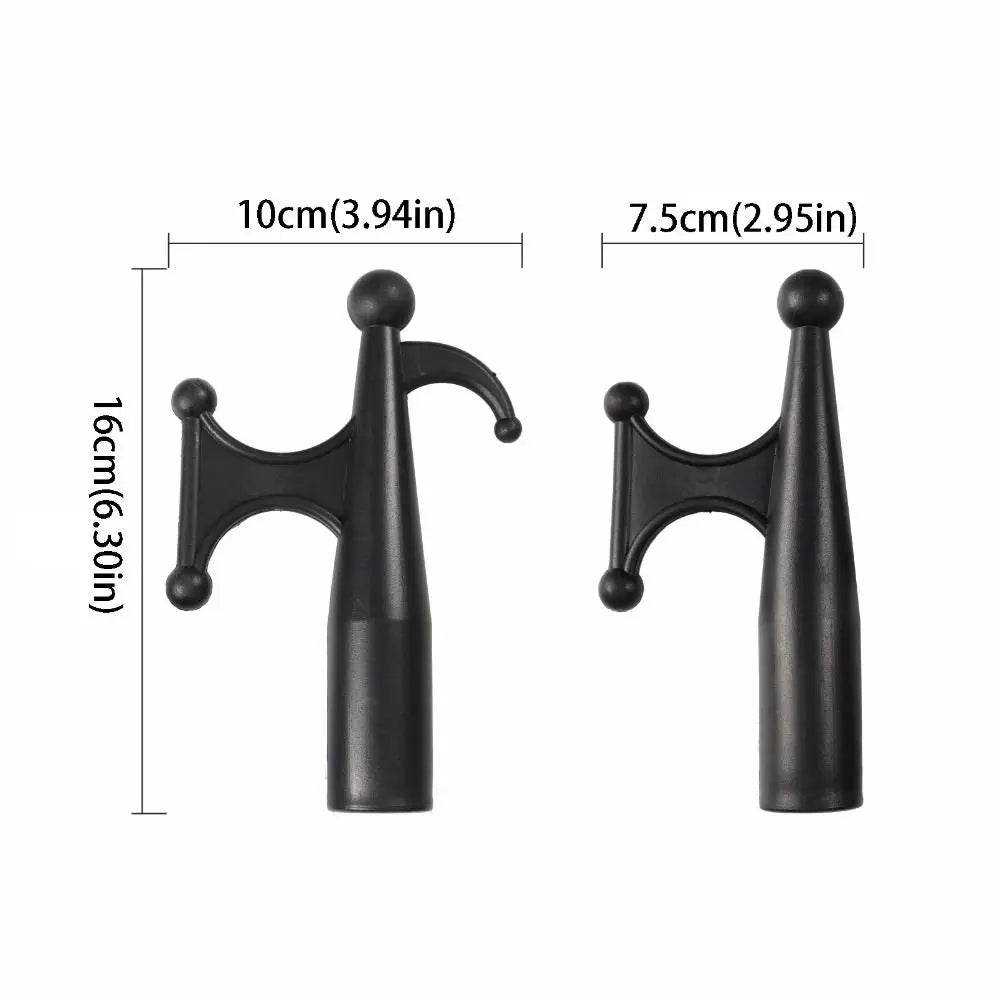 Black Plastic Nylon Boat Hook Nylon Material Replacement Top Durable Boat Hook Floating Design Telescoping Design Zpaxo