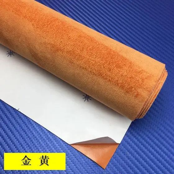 Suede Fabric Wrap for Car Interior Self-Adhesive Microfiber and Synthetic Leather, Stretchable Interior Film for Car Home Decor Zpaxo gold 20 60in 50x150cm