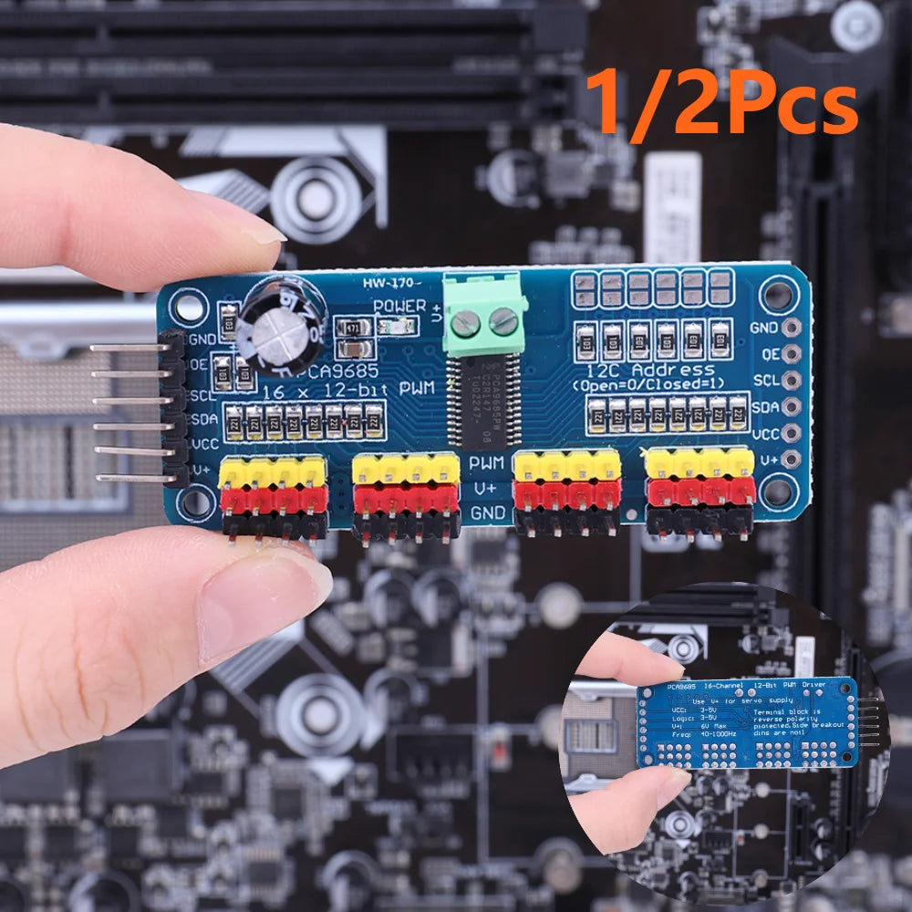 PCA9685 Robot Controller IIC Interface 16 Channel 12-Bit PWM Servo