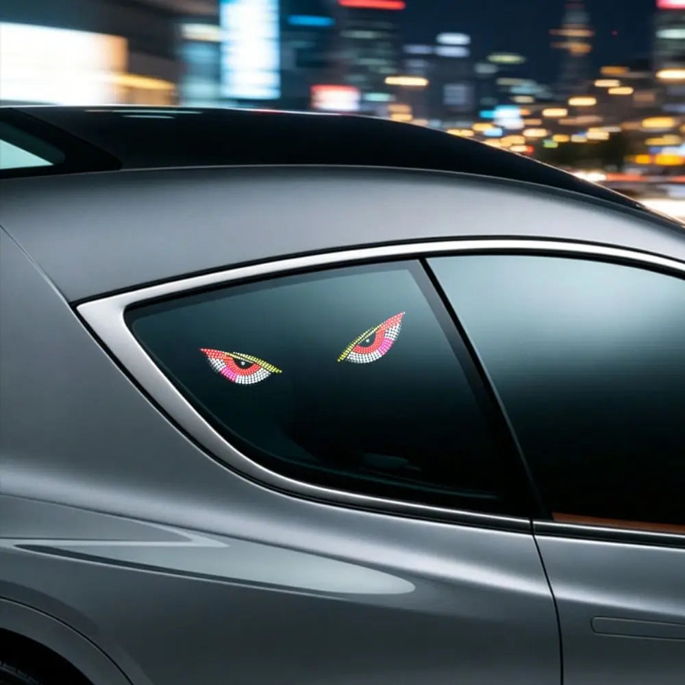 5 Modes Car Demon Eye Light Creative Suction Cup Installation Solar Zpaxo