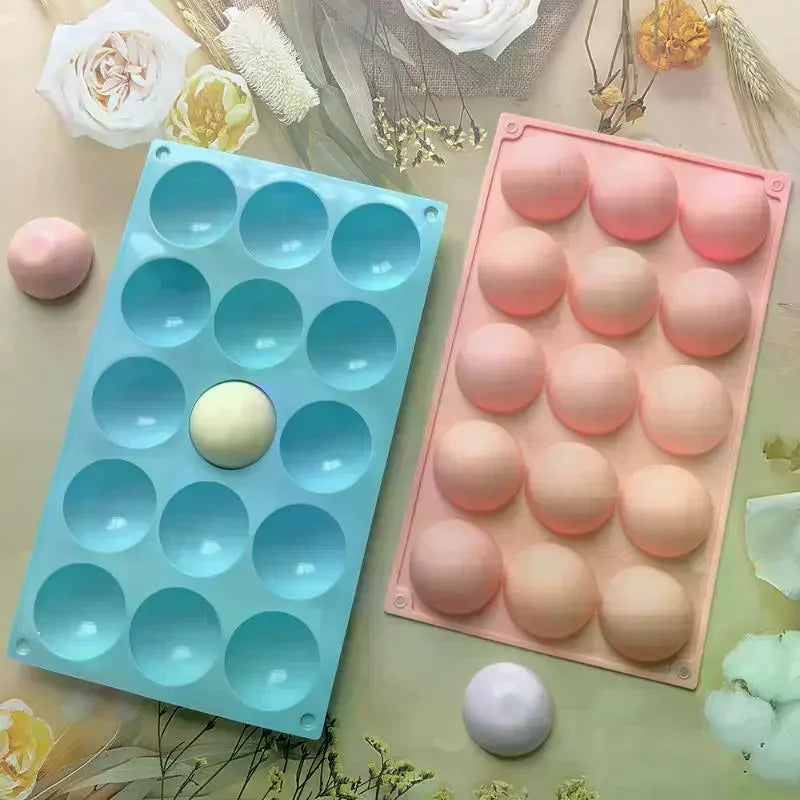 3D Ball Round Half Sphere Silicone Mold DIY Baking Pudding Mousse Zpaxo