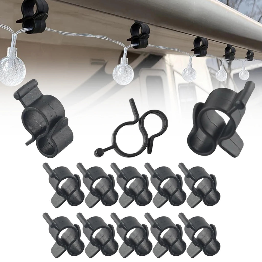 10-Pack Camping Tent Clip Hooks – Awning Hanger for Lights & Lanterns