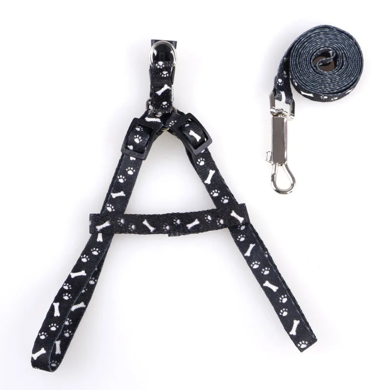 Small Dog Leash Puppy Leashes Teddy Pet Harness Cute Lead Rope Cat Zpaxo black