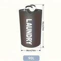 Large Capacity Laundry Basket Stylish Hamper with Soft Cushion Handle Foldable Multi-Purpose Storage for Bathroom Laundry Room Zpaxo GRAY