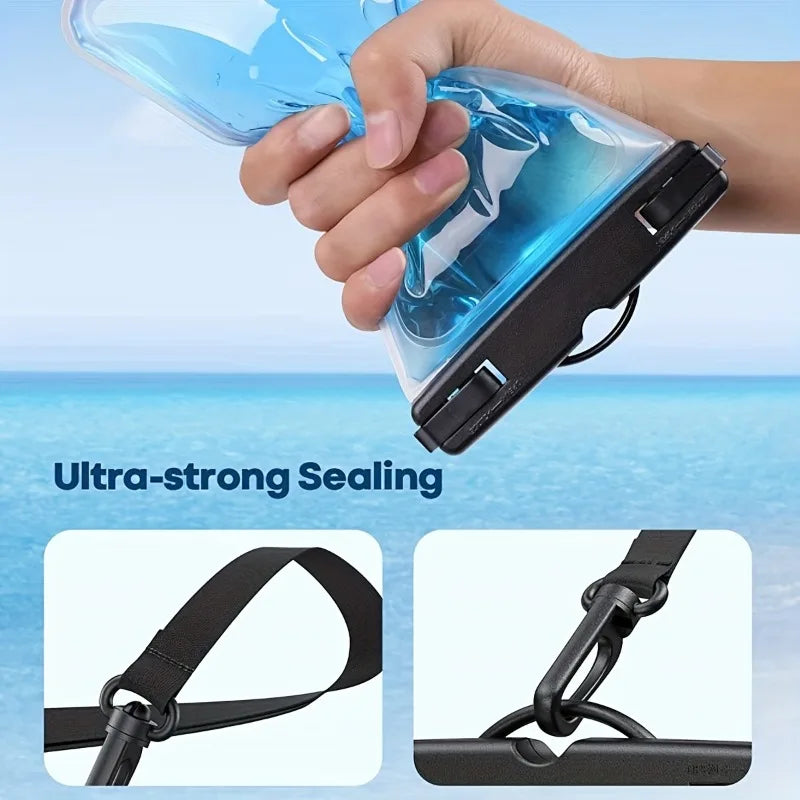 Waterproof Phone Pouch Easy Lock Heavy Duty Dry Bag 4-7 Phones