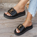 Slippers Luxury Shoes Women Platform Design Slides Fashion Letters Ladies Shoes Casual Slipper Outside Non-slip Slippers Sandals Zpaxo 36 black
