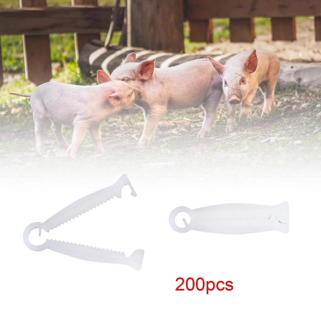 200Pcs Disposable Whelping Kits Multipurpose Portable Practical Pig Umbilical Cord Clip for sheep Sheep Cow Farming Pigs Zpaxo Default Title