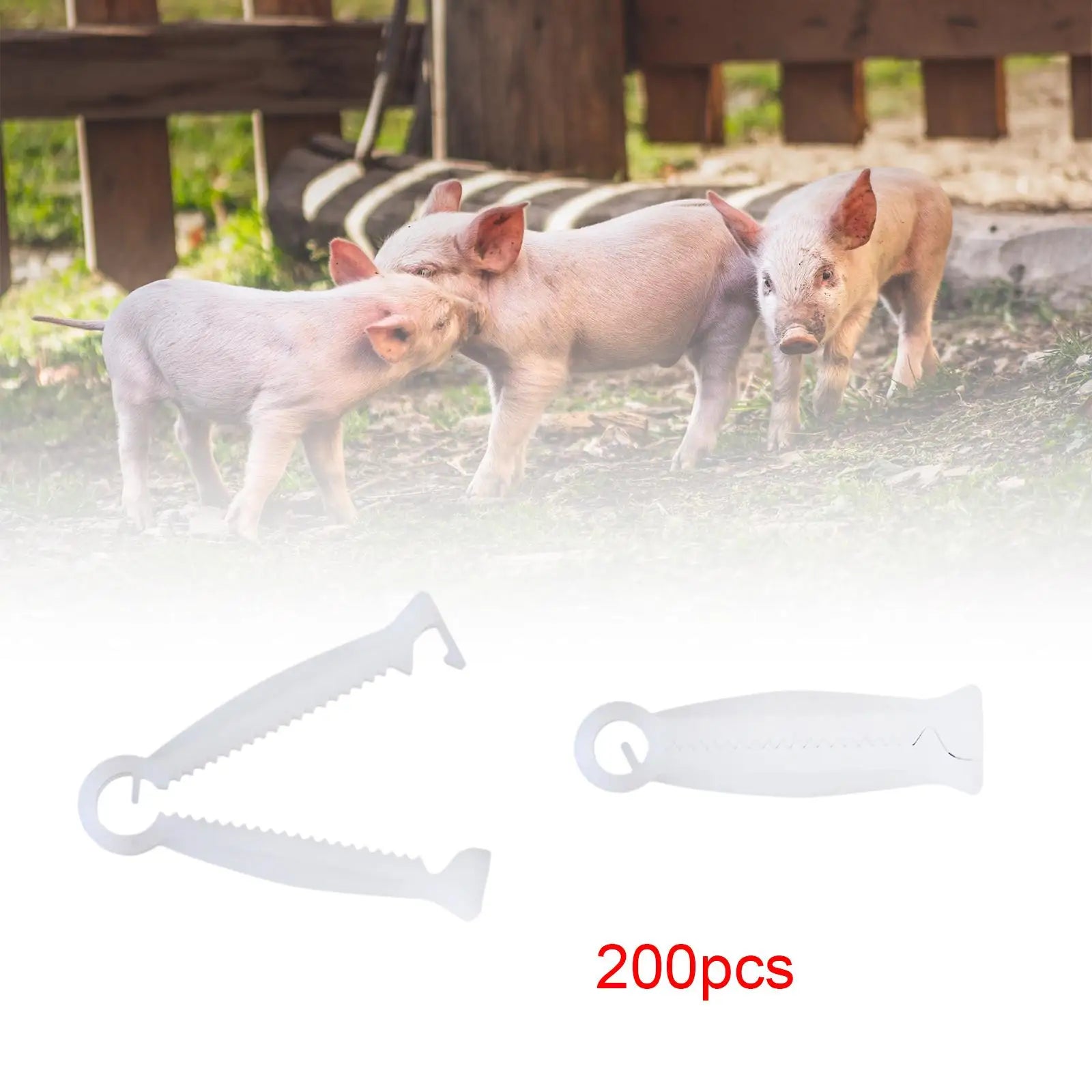 200Pcs Disposable Whelping Kits Multipurpose Portable Practical Pig Umbilical Cord Clip for sheep Sheep Cow Farming Pigs Zpaxo Default Title