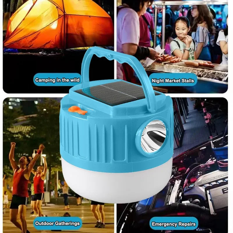 ESMARTER Solar LED Camping Lantern & 2-in-1 Flashlight ST100