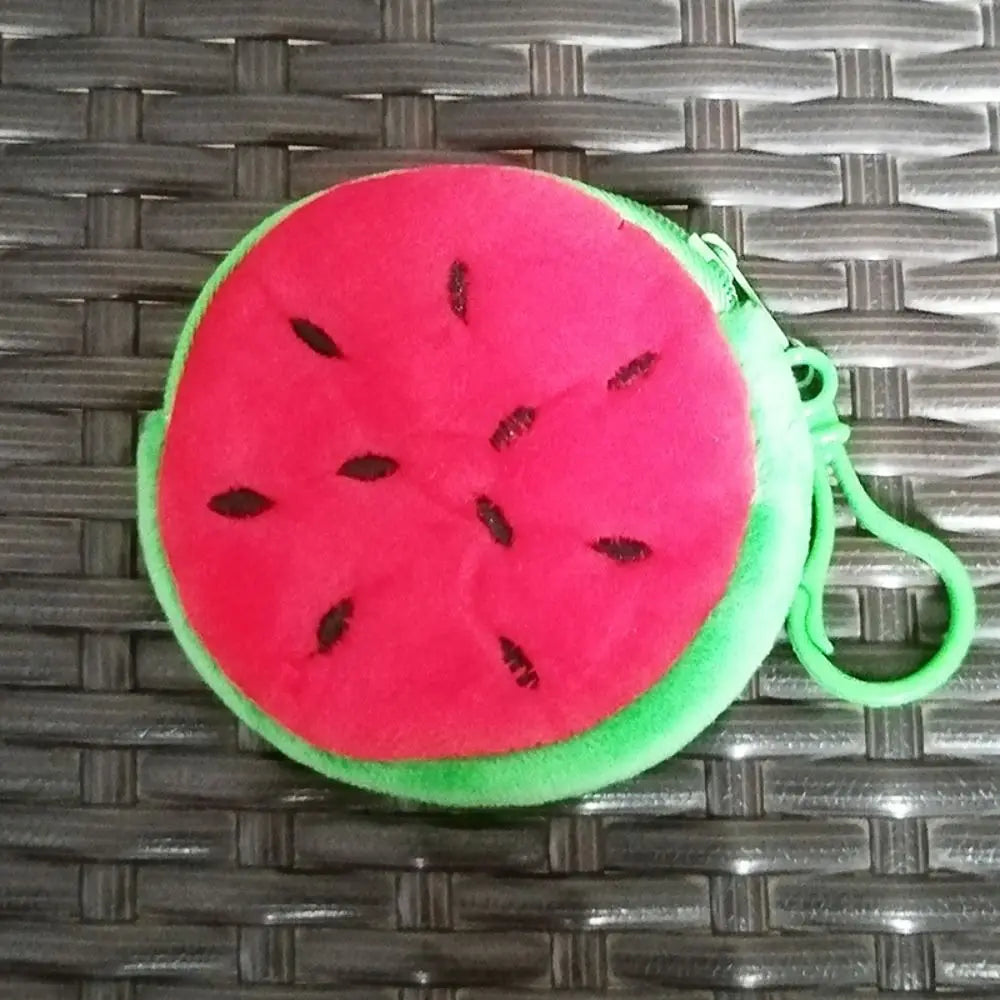 Keychain 3.15in Fruit Coin Bag Watermelon With Hook Wallet Pouch Small Pineapple 8CM Coin Pouch Put The Key/Coin Zpaxo -Watermelon