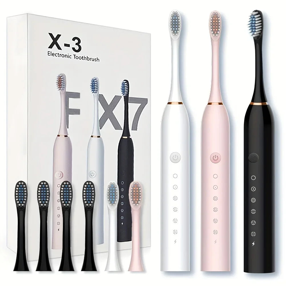 Electric Toothbrush Soft Bristles 6 Speed Automatic for Adults & Kids Universal Smart Charging All Ages Compatible Zpaxo