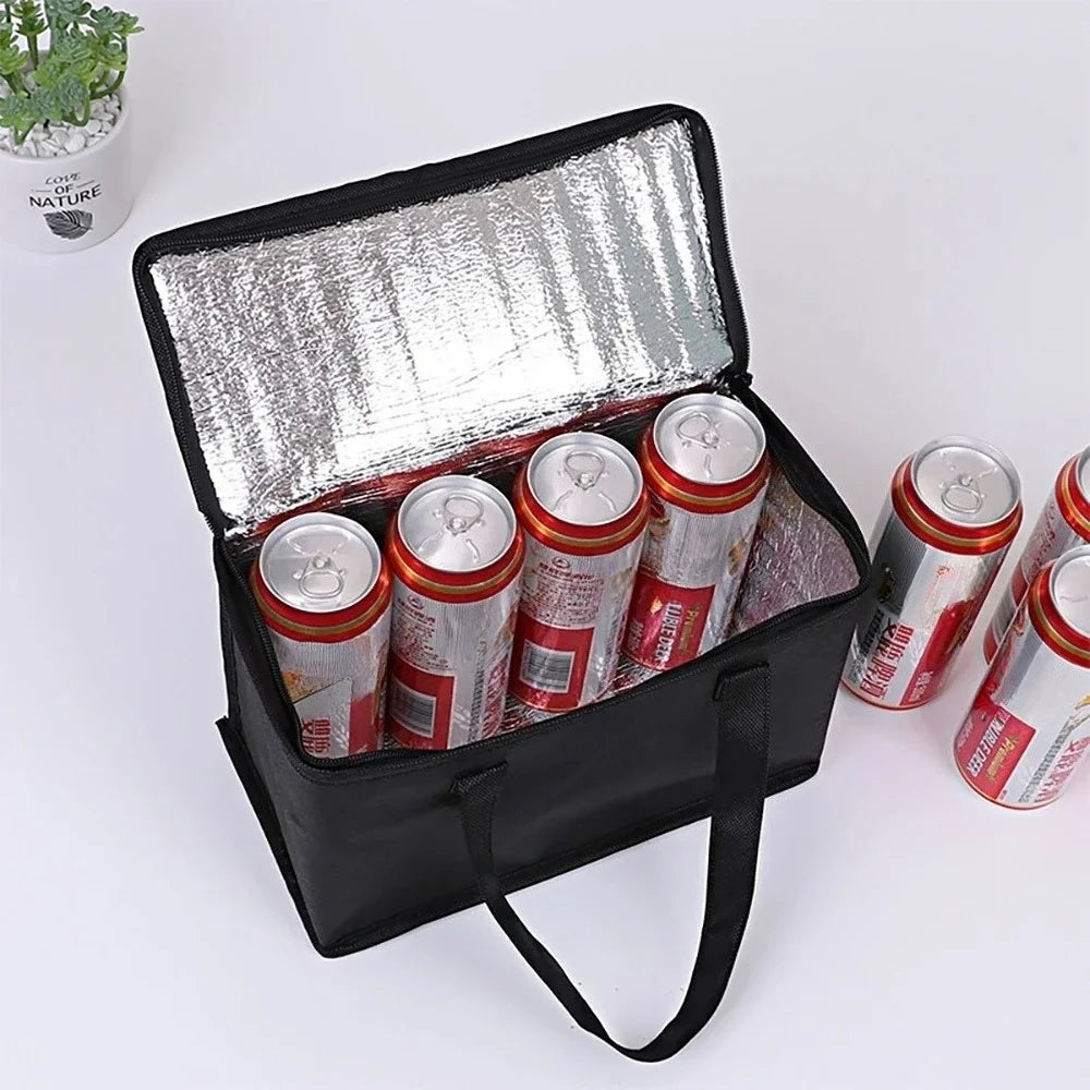 Portable Lunch Cooler Bag Folding Insulation Picnic Ice Pack Food Thermal Bag Drink Carrier Insulated Bags Beer Delivery Bag Zpaxo