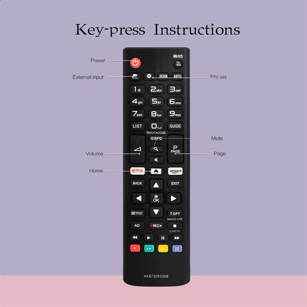 AKB75095308 LG TV Replacement Remote – UJ Series Compatible TV Remote Control Zpaxo