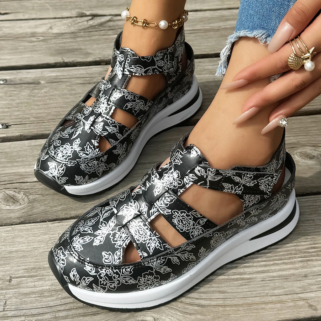 Women Flat Sandals Luxury Outdoor Platform Wedges Sneakers Slip Zpaxo