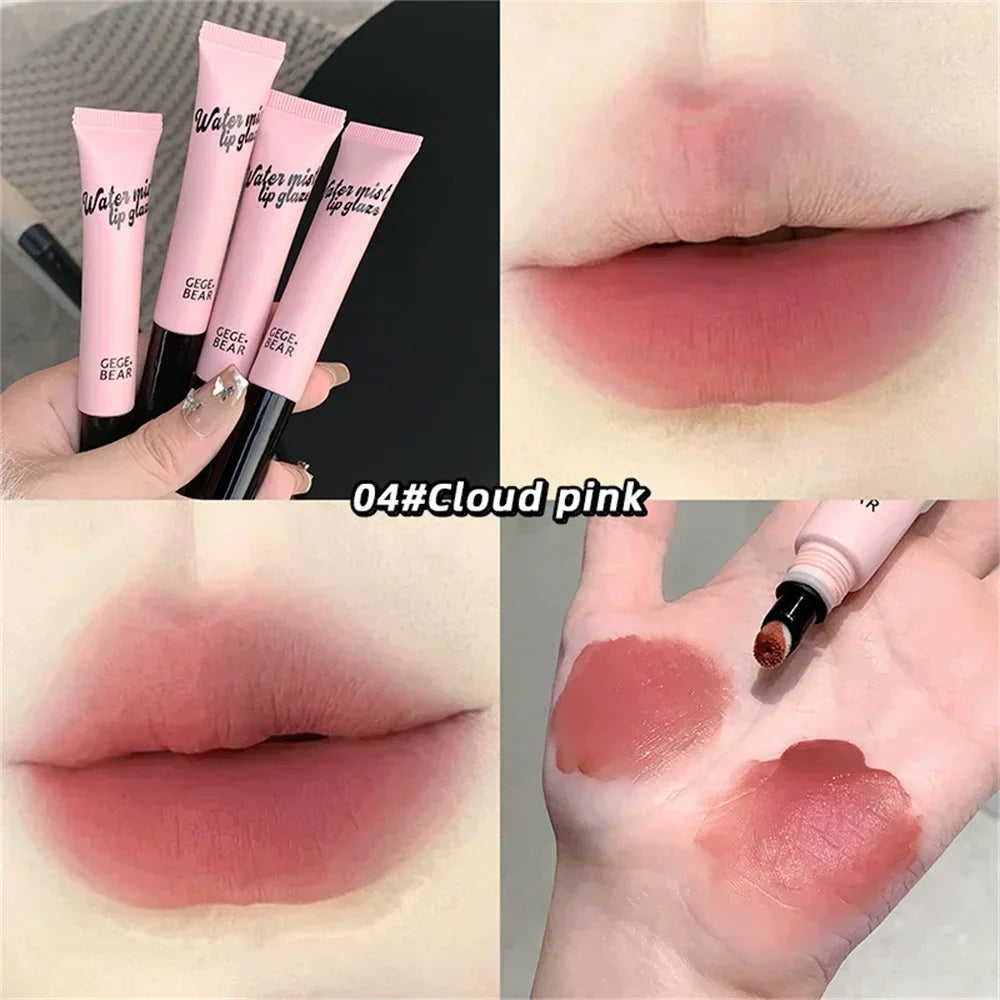 Velvet Matte Liquid Lipstick Water Turn Mist Lip Gloss Moisturizing Creamy Soft Liquid Blush Lip Tube Makeup With Plush Head Zpaxo 04