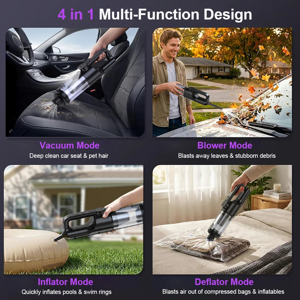 Car Vacuum Cleaner Portable Handheld Wireless 17000Pa Strong Suction