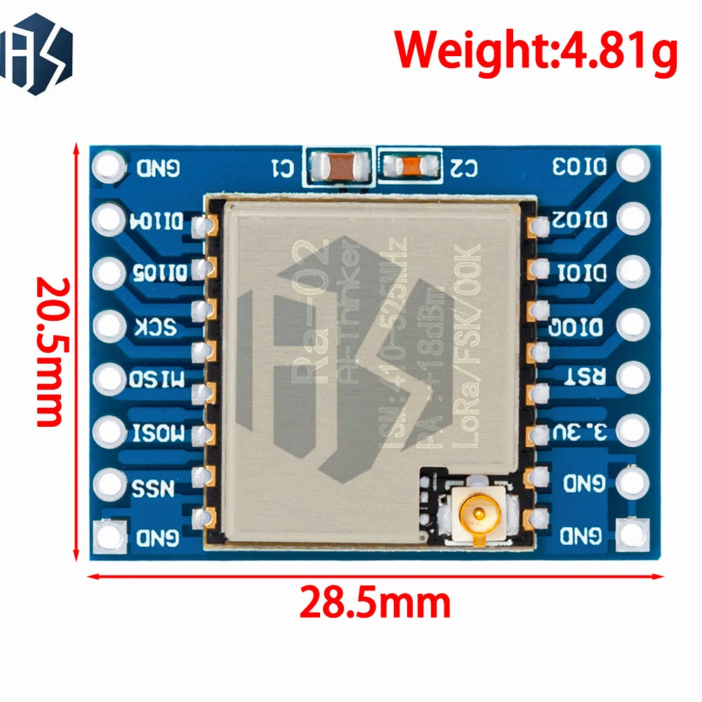 bs 433MHZ SX1278 LoRa Module 433M 10KM Ra-02 Wireless Spread Spectrum Transmission Board 2.4G IPX Antenna for Smart Home Zpaxo