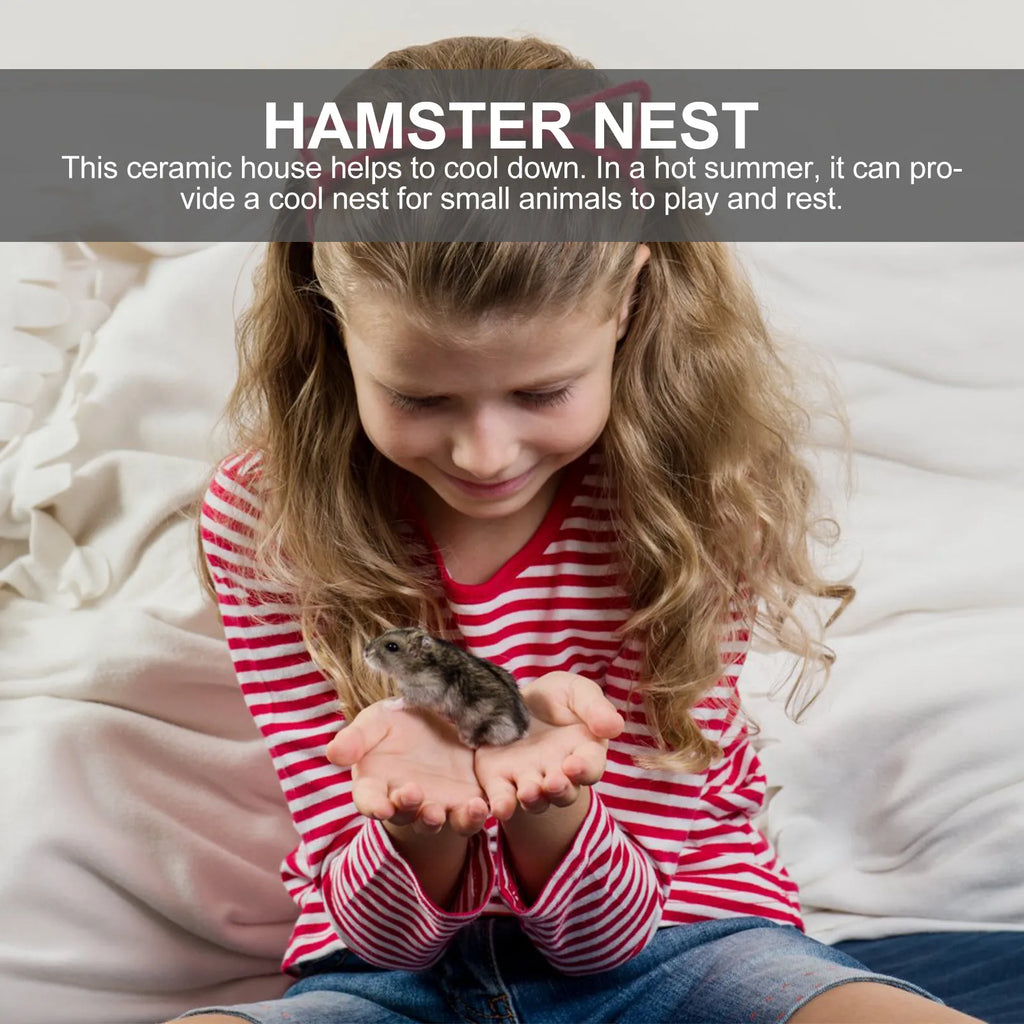 Ceramic Cooling Bed Small Pet Nest Hamster Chinchilla Guinea Pig