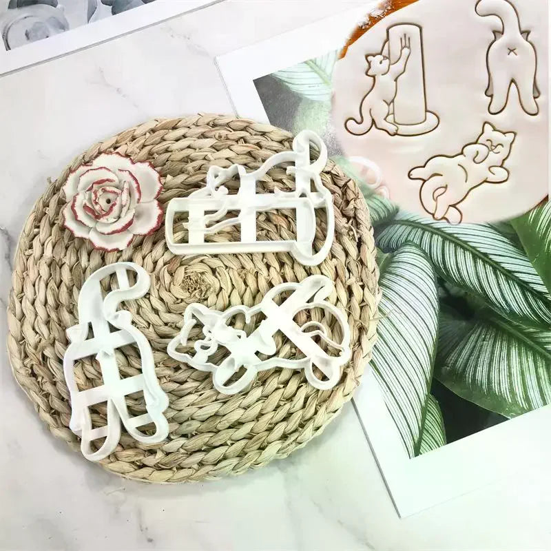 New DIY Animal Creative Tooth Shape Cookie Cutters Mold Cute Cat Biscuit Mold For Children Bakeware Cookie Stamp Baking Tools Zpaxo