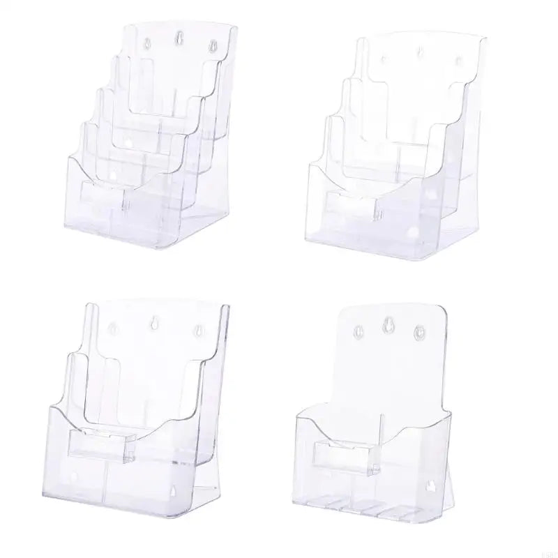 Elegant See Through Acrylic File Stand Neat Desktop Arrangement