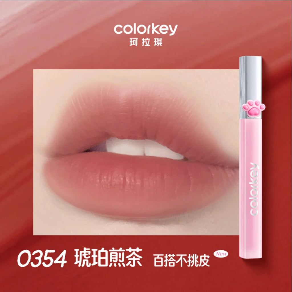 COLORKEY Light Soft Tint Liquid Lipstick Watery Matte Lipgloss Waterproof Non-stick 1.8g Lip Makeup Authentic Original Cosmetics Zpaxo O354