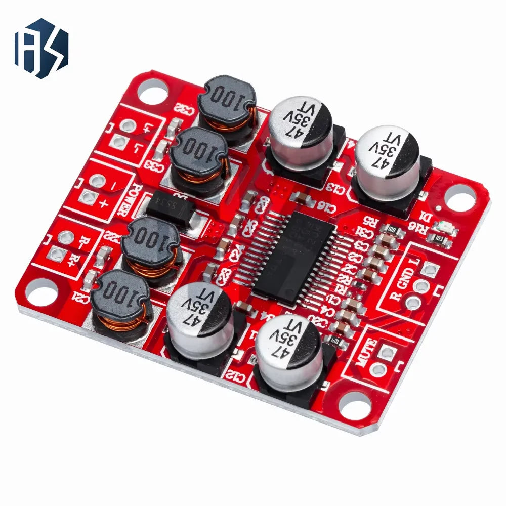 DC DC12V-24V 2X15W Digital Audio Power Stereo Amplifier Module Board TPA3110 12V Class D Power AMP Board 2.0 channel Zpaxo