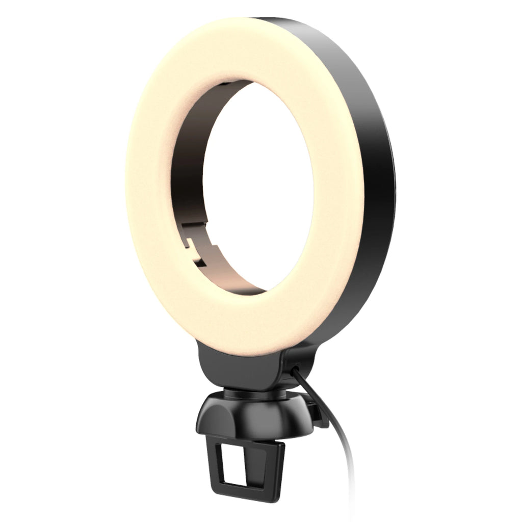 Mini LED Ring Light Clip-on Laptop Video Conference Lighting 3 Modes