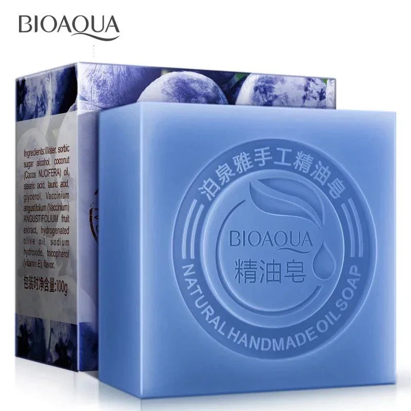 BIOAQUA Natural Essential Oil Handmade Soap – 9 Scents 100g Essential Oil Soap Zpaxo Blueberry China Mainland