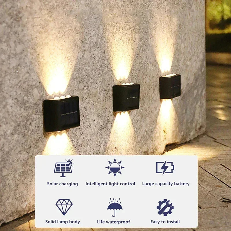 COB Solar Wall Lamp IP65 Waterproof Outdoor Garden Light