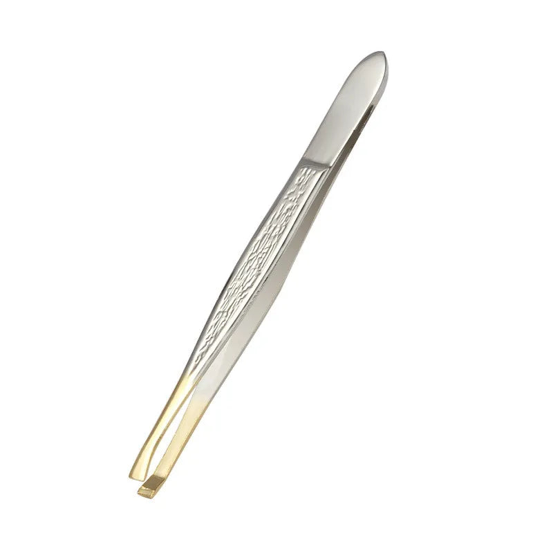 Eyebrow Tweezer Stainless Steel Beauty Clip Slant Tip Flat Trimming Zpaxo 5