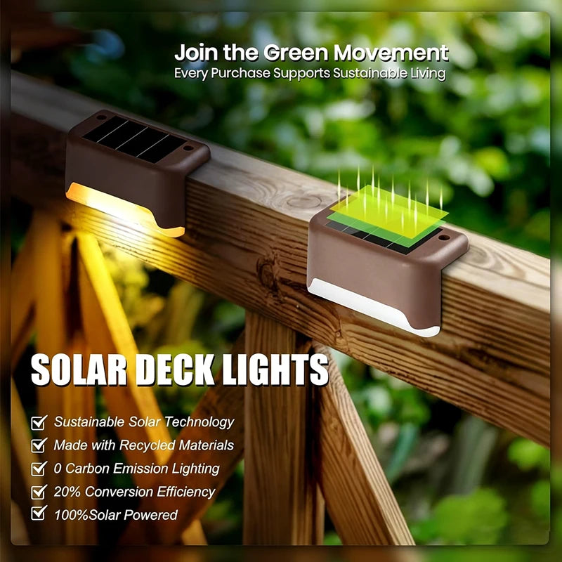 4 Solar LED Lights Outdoor Garden Light Deck Lamp Stairs Waterproof Zpaxo
