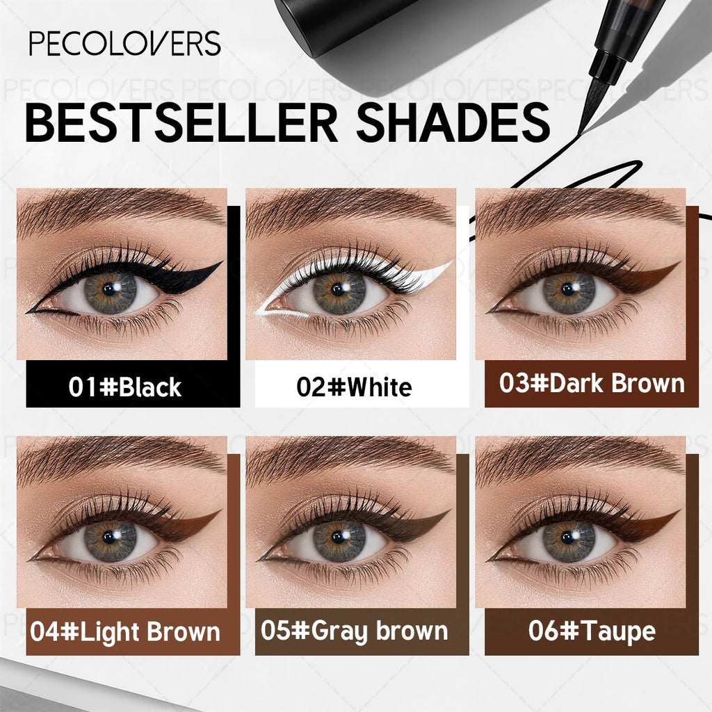 2PCS/Set Ultra-thin Eyeliner Pen, Waterproof, Smooth Application, Smudge-proof, Precise Outlining,Creates Fashionable Eye Makeup Zpaxo