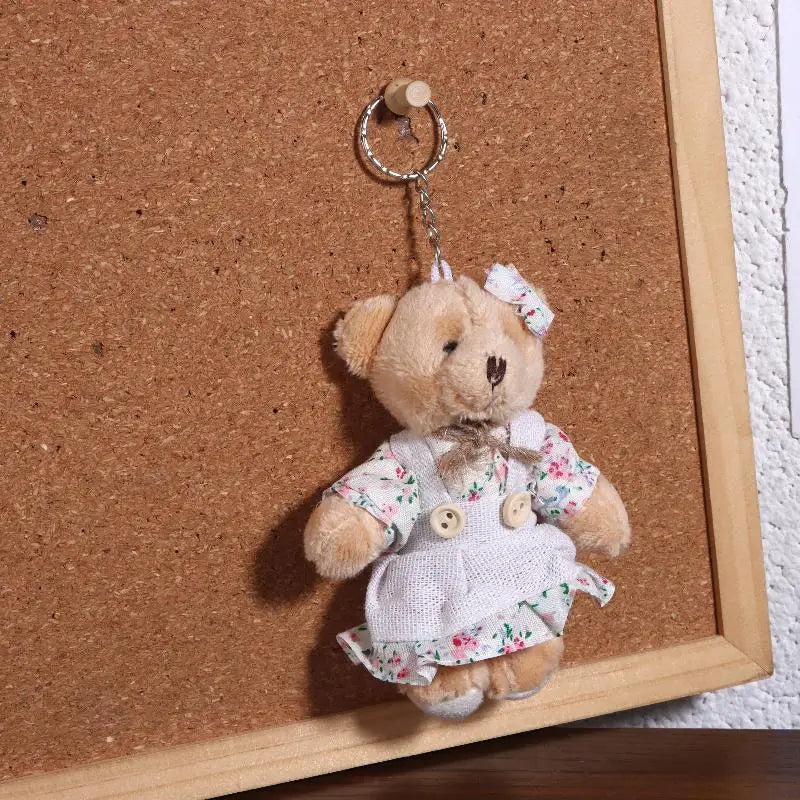 Cartoon Little Bear Plush Doll Keychain Cute Stuffed Rabbit Keyring Zpaxo A3