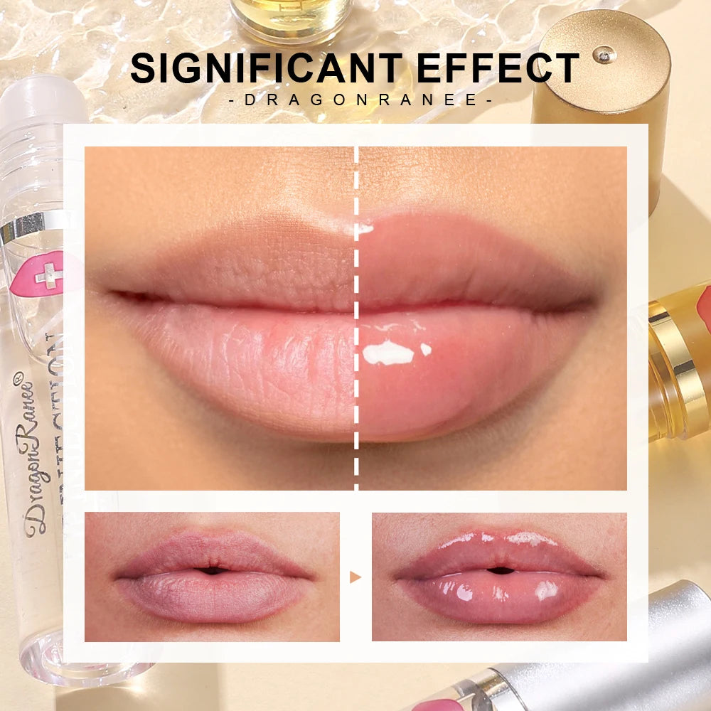 Lip Plumping Oil Moisturizing and Hydrating, Color-Enhancing Base Lip Care Lip Liquid, Glass Lip Effect, Glossy Mirror Finish, Gentle Colorless Lip Oil Zpaxo