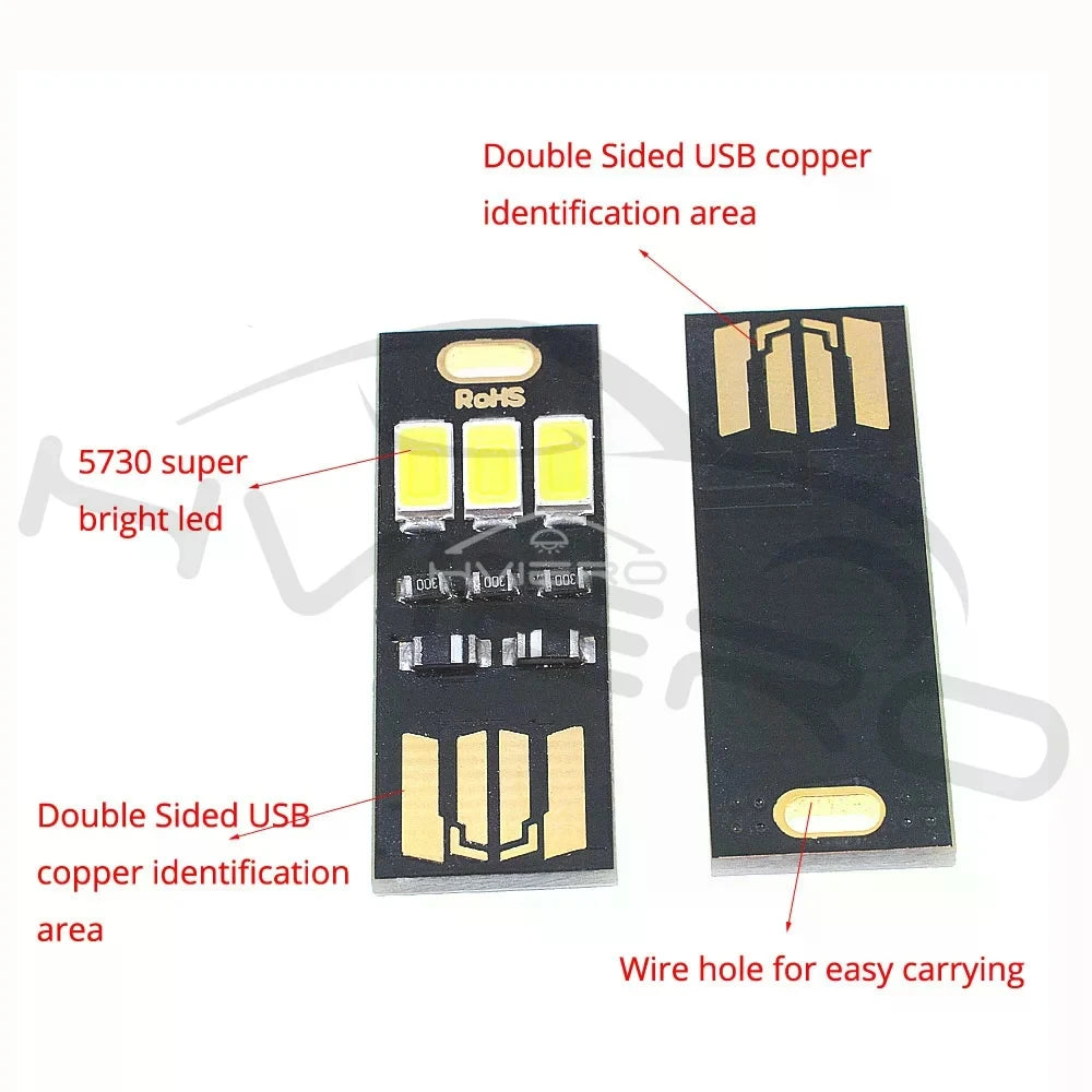 USB 3-LED Night Light Touch Dimmer – Warm White Portable Lamp USB Night Light Zpaxo